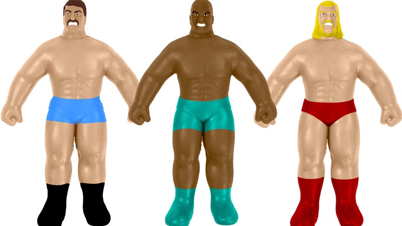 JA-RU Super Stretchy Wrestlers (3 Wrestlers) Classic Retro Squishy Action Figure for Kids & Adults, Boys Toys. Wrestling Strong Man Stretch & Pull Stress Relief Fidget Toy. Party Favors. 4307-3p - Image 4